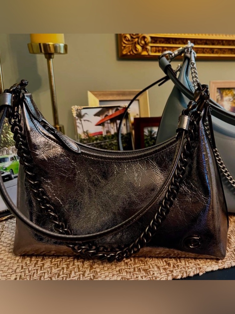 Coach Juliet 25 Metallic leather like new